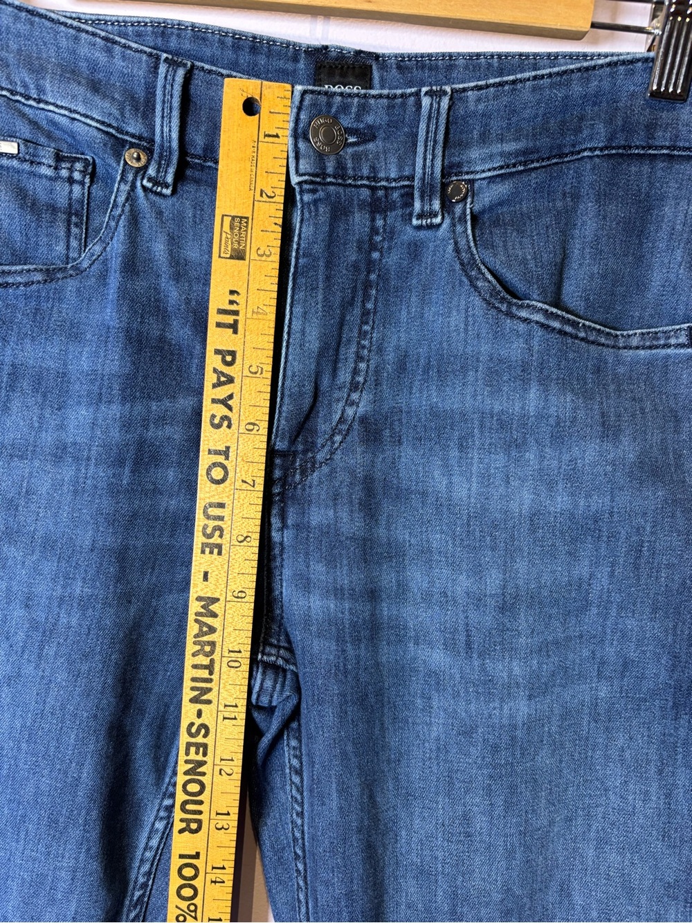 Boss Hugo Boss Slim Dark Blue Stretch Denim Jeans 31 - Picture 9 of 10
